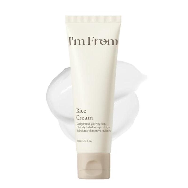 Revitalize Your Skin with I'M from Rice Cream - Hydrating Face Moisturizer with Rice Water & Ceramide for Dry and Combination Skin - 1.69 Fl. Oz of Korean Skincare Luxury