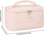 Ultimate Large Makeup Organizer - Waterproof PU Leather Travel Bag with Zipper - Perfect Gift for Women