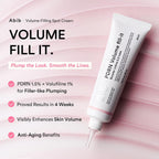 PDRN Volume Fill-It Booster Cream - Anti-Aging Facial Plumping with 15,000 Ppm Peptides & Retinal for Forehead, Smile Lines & Neck Wrinkles - 1.01 Fl Oz