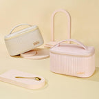 Ultimate Large Makeup Organizer - Waterproof PU Leather Travel Bag with Zipper - Perfect Gift for Women