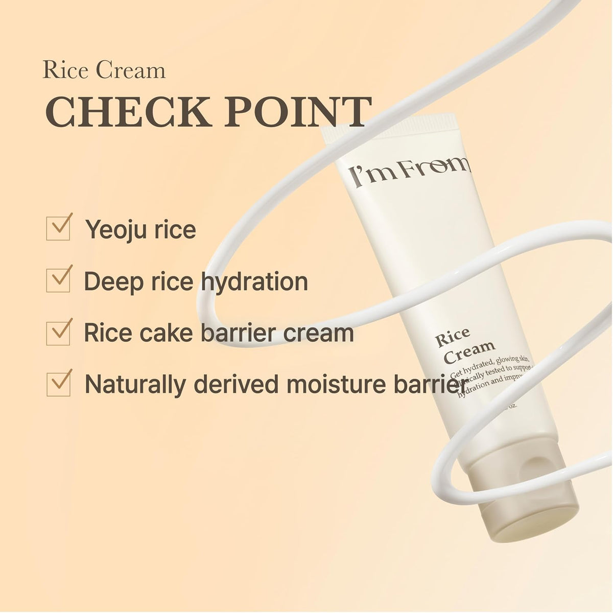 Revitalize Your Skin with I'M from Rice Cream - Hydrating Face Moisturizer with Rice Water & Ceramide for Dry and Combination Skin - 1.69 Fl. Oz of Korean Skincare Luxury